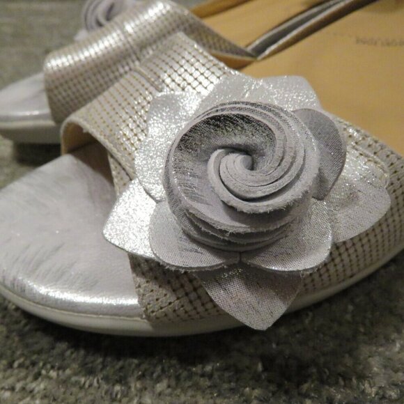 ZIERA Super Support Delta Silver Leaf Rose Comfort Orthotic Sandals Size US 12.5 - Picture 3 of 12